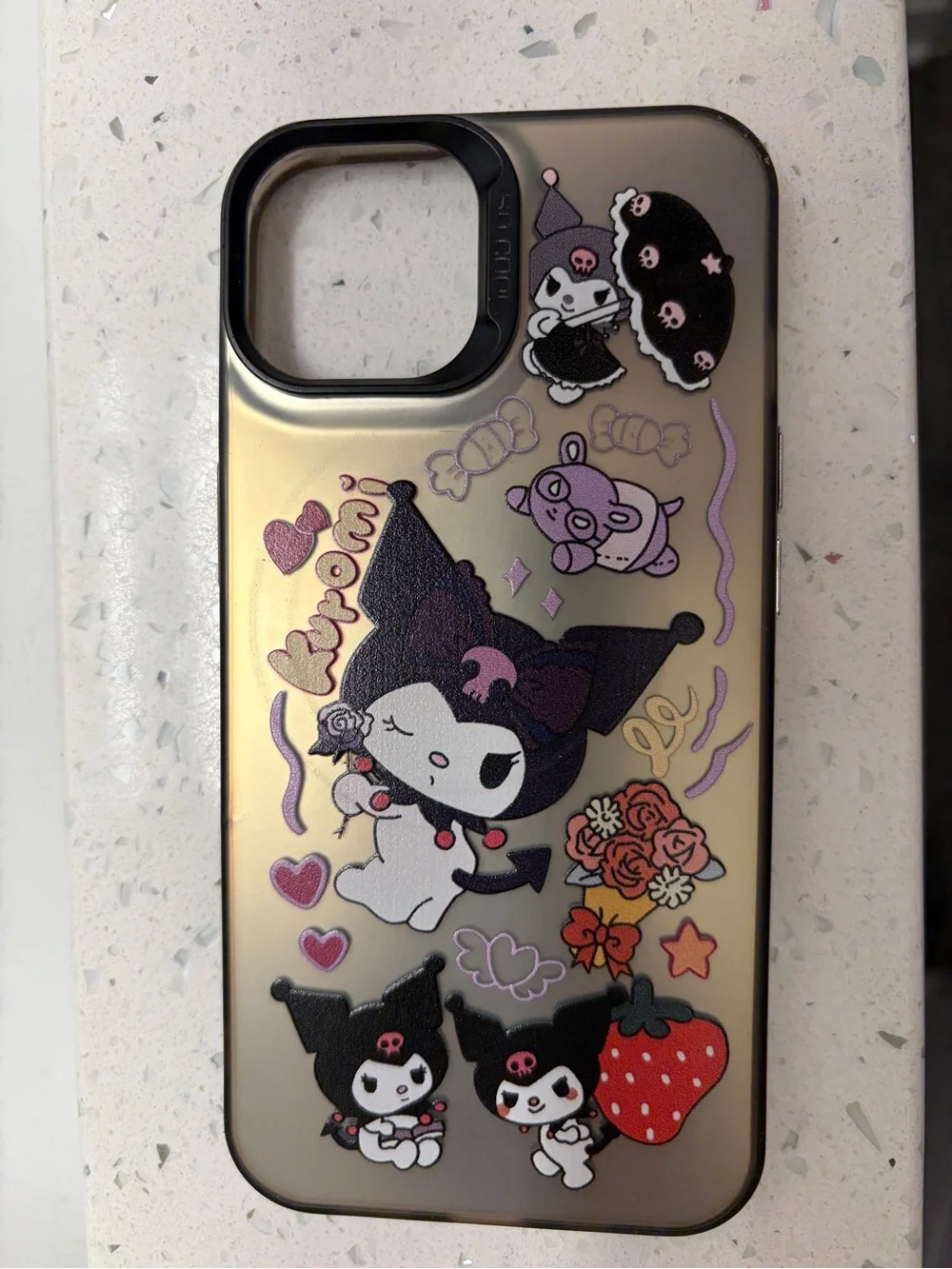 Kuromi Character iPhone Case with Pink & Black Accents
